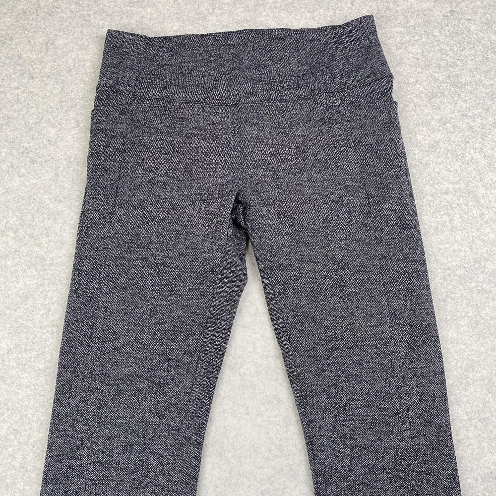 Athleta Leggings Womens LT 32x29 Gray Herringbone High Rise Ankle Yoga Pants Gym